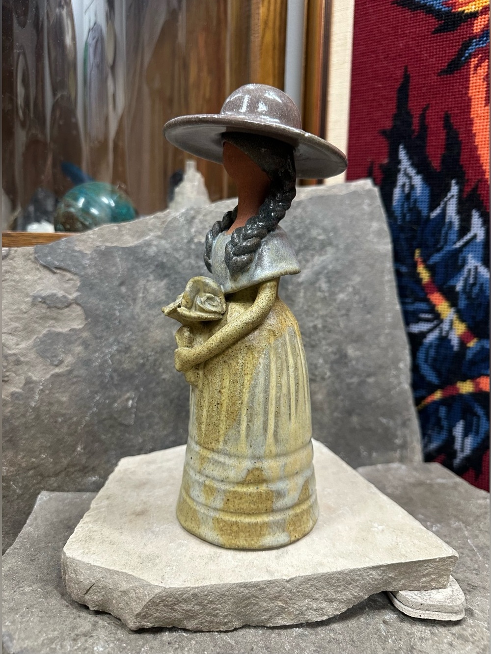 Handmade Earthenware Girl with Sun Hat